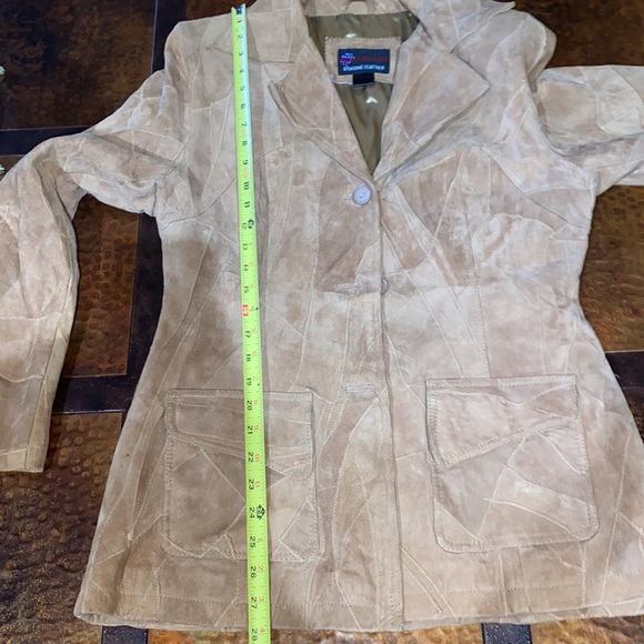 American Flirt Patch Leather Button Closure Jacket Medium - Picture 7 of 12